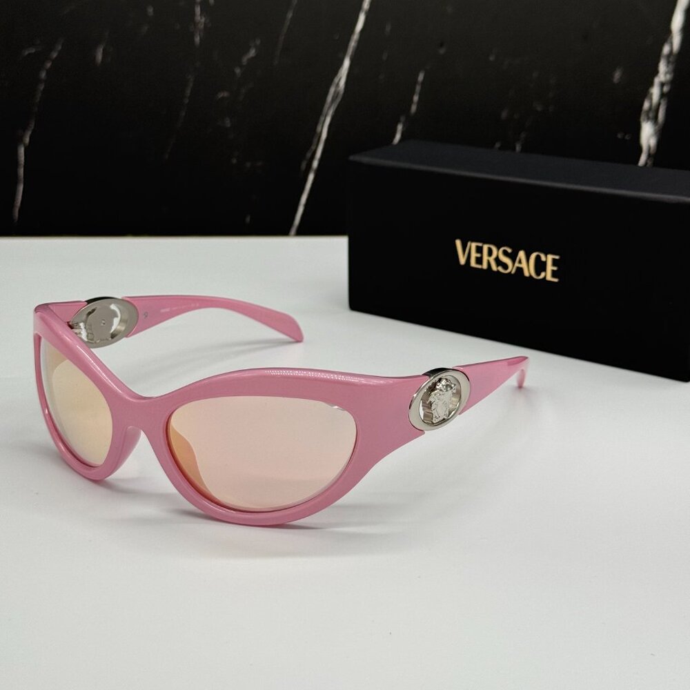 NEW VERSACE VE4485 5521/Z SUNGLASSES WOMEN PINK VE4485 5521Z EYEWEAR